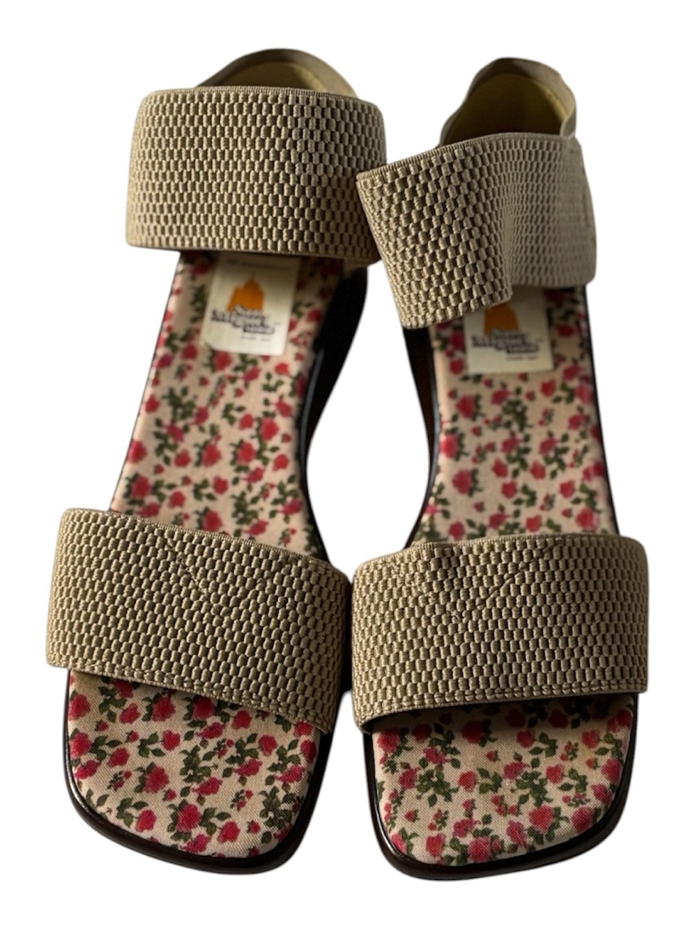 San Miguel Shoe Women’s Beige Woven Strap Sandals‎